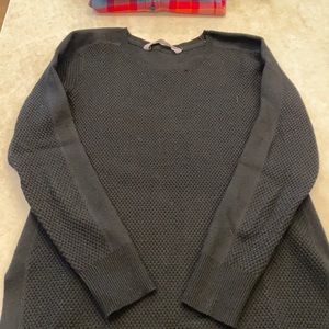 Athleta Black Waffle weave sweater
